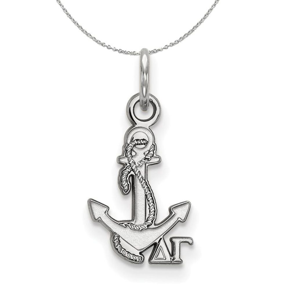 Sterling Silver Delta Gamma XS (Tiny) Pendant Necklace - 20 Inch